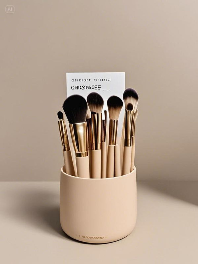 Make up Brushes Organizer with Clear Acrylic Cover Rotating Dustproof Makeup Brush Holder Organizer for Vanity and Desktop Bathrooms Boxes Compartment Switch