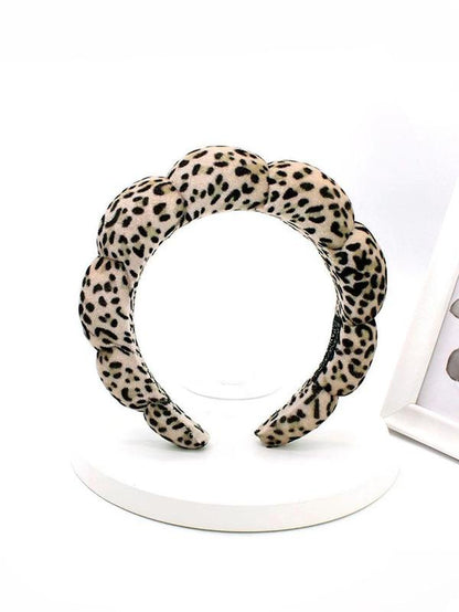 Leopard Print Hair Hoop, Fashionable Hair Accessories for Women & Girls, Cloud Sense Hair Band, Wash Face, Bath, Make Up, Fix Hair Band