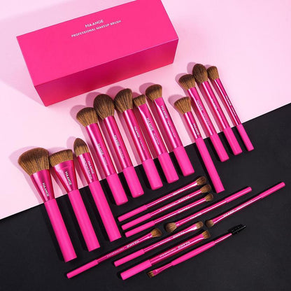 MAANGE Professional Makeup Brush Set with Storage Box, 21Pcs/Set Hot Pink Make up Brush, Professional Makeup Tools for Women, Makeup Brushes Kits, Cosmetic, Makeup Set Kit, Beauty Products, Glam Cosmetic Brushes