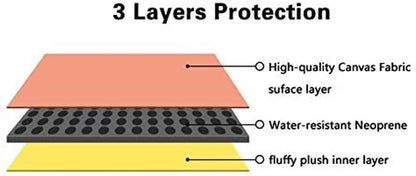 KY-03 Canvas Fabric 15.6 Inch Laptops Sleeve - Brown Leopard Print