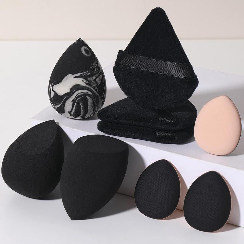 Makeup Sponge & Puff Beauty Blender Set, 9 Counts/Set Versatile Powder Puffs & Beauty Blenders, Face Beauty Makeup Cosmetic Tool, Christmas Gift