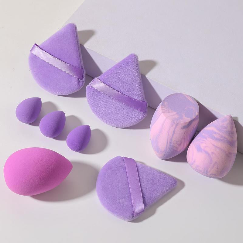 Makeup Sponge & Puff Beauty Blender Set, 9 Counts/Set Versatile Powder Puffs & Beauty Blenders, Face Beauty Makeup Cosmetic Tool, Christmas Gift