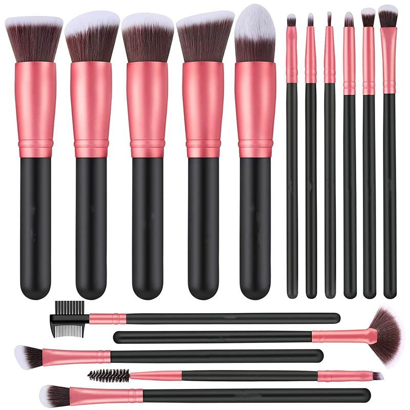 16 Pcs Makeup Brushes Makeup Brush Set Synthetic Foundation Concealers Eye Shadows Make up Brush, Eyeliner Brushes