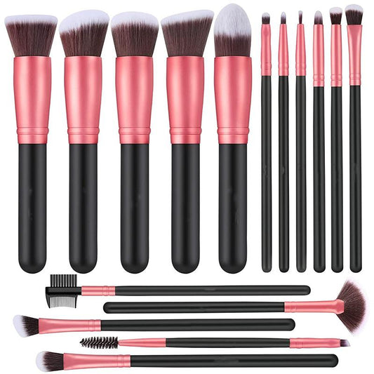 16 Pcs Makeup Brushes Makeup Brush Set Synthetic Foundation Concealers Eye Shadows Make up Brush, Eyeliner Brushes