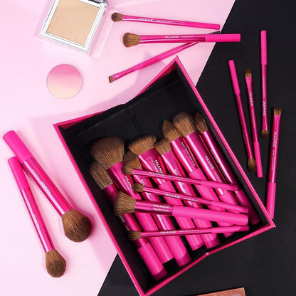 MAANGE Professional Makeup Brush Set with Storage Box, 21Pcs/Set Hot Pink Make up Brush, Professional Makeup Tools for Women, Makeup Brushes Kits, Cosmetic, Makeup Set Kit, Beauty Products, Glam Cosmetic Brushes