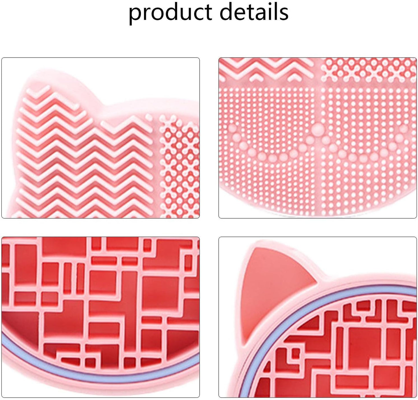 Makeup Brush Cleaning Mat, 2 in 1 Silicone Makeup Brush Cleaning Pad and Brush Drying Storage Stand Holder, Travel Portable Washing Tool for Makeup Brushes