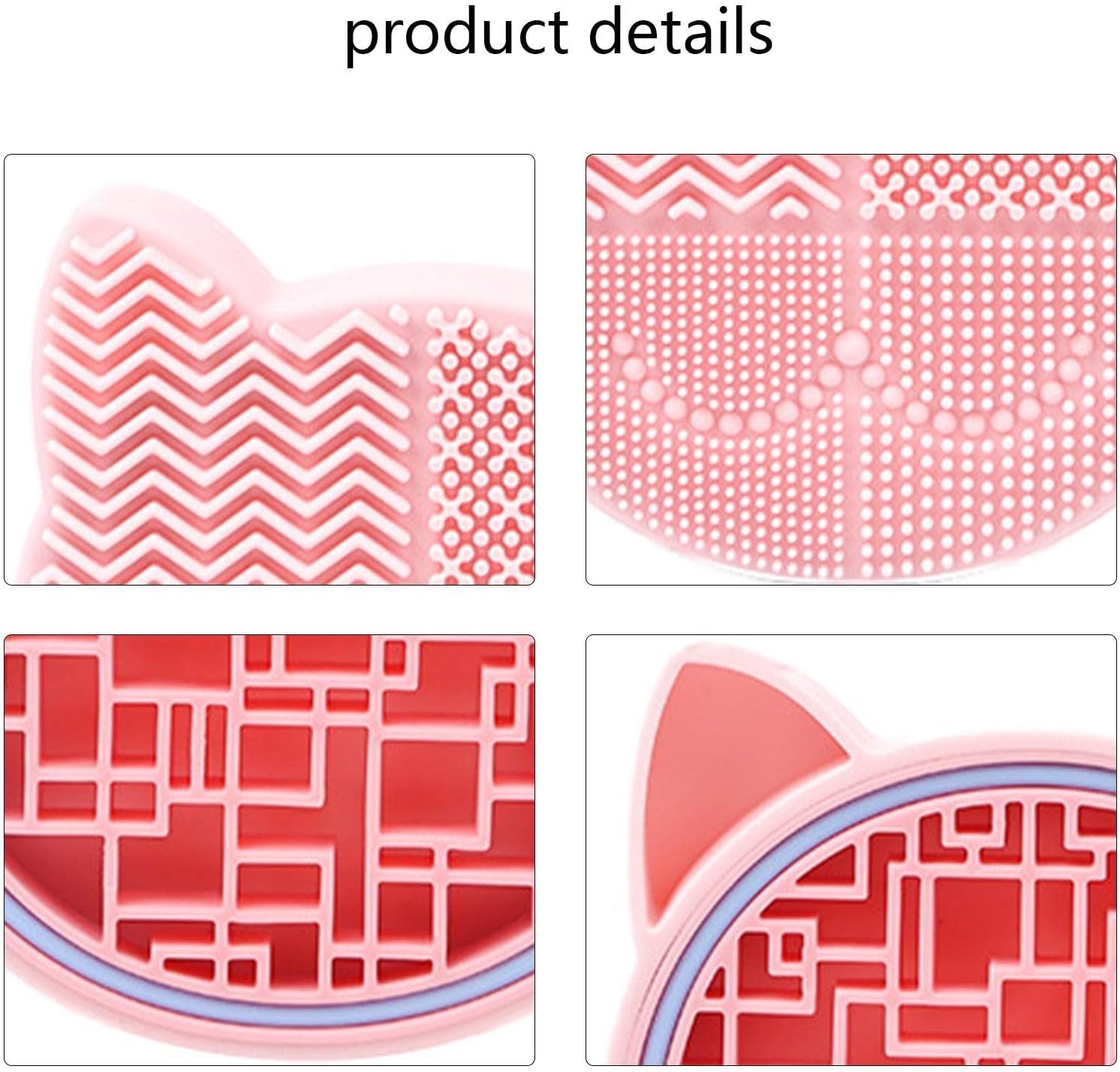 Makeup Brush Cleaning Mat, 2 in 1 Silicone Makeup Brush Cleaning Pad and Brush Drying Storage Stand Holder, Travel Portable Washing Tool for Makeup Brushes