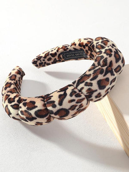 Leopard Print Hair Hoop, Fashionable Hair Accessories for Women & Girls, Cloud Sense Hair Band, Wash Face, Bath, Make Up, Fix Hair Band